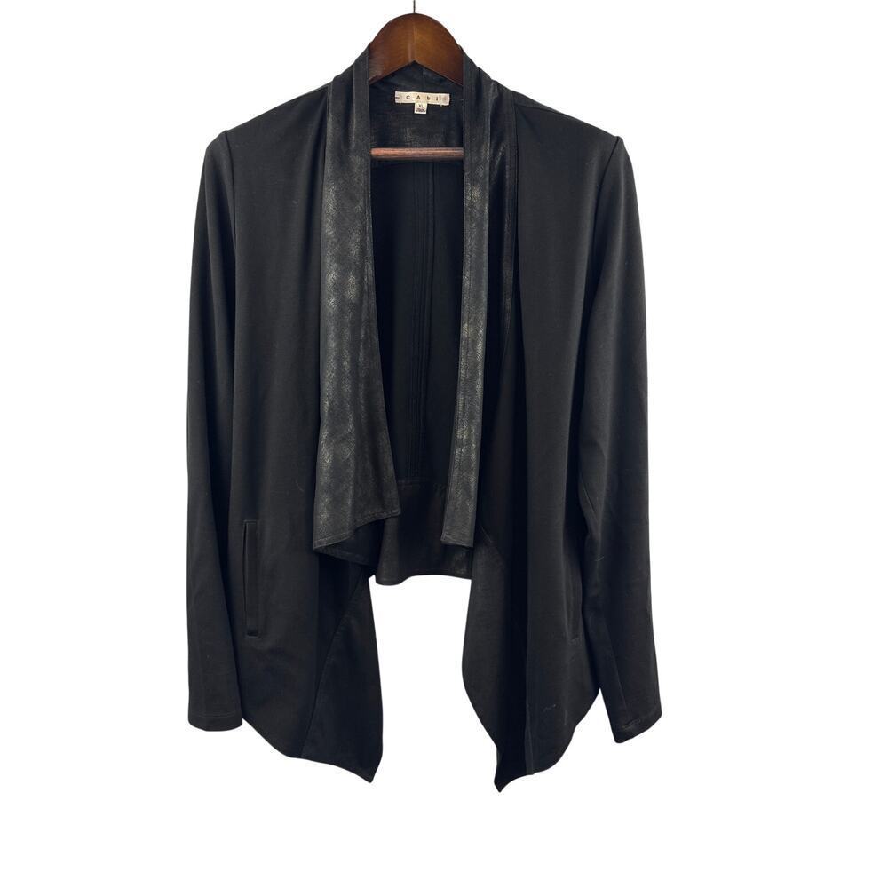 Women’s Cabi XL Black Open Blazer w/ Faux Suede
